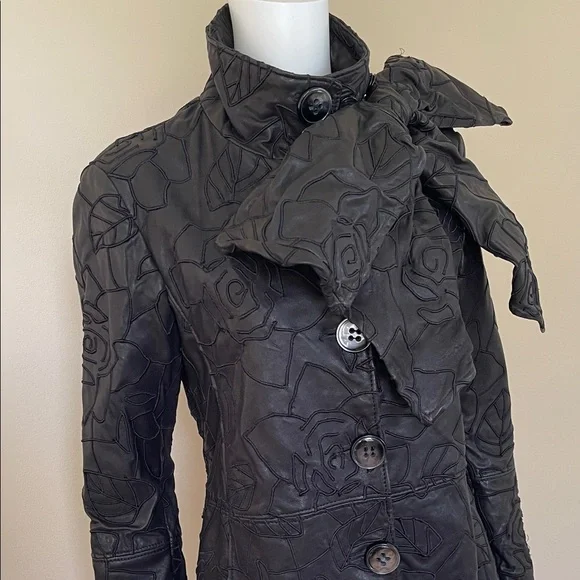 Emporio Armani Black Leather Jacket - Picture 3 of 14